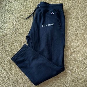 Seaside style navy blue champion sweatpants